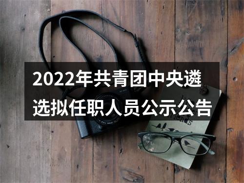 2022年共青团中央遴选拟任职人员公示公告 图片