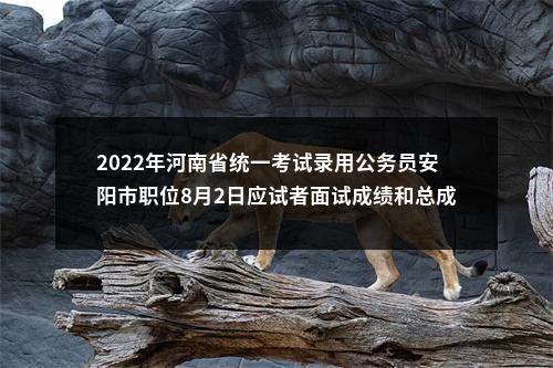 2022年河南省统一考试录用公务员安阳市职位8月2日应试者面试成绩和总成绩公告 图片