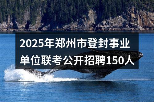 2025年郑州市登封事业单位联考公开招聘150人 图片